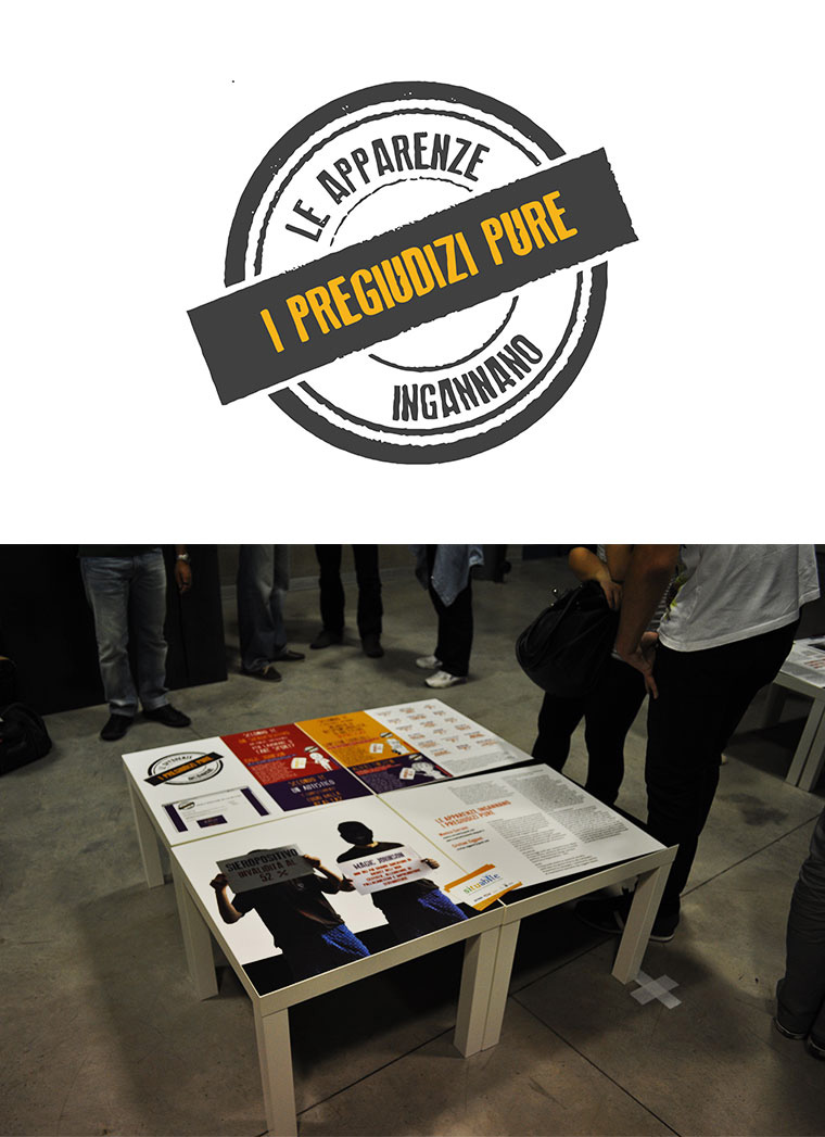 Logo Le apparenze ingannano i pregiudizi pure e immagine dalla mostra dei lavori selezionati