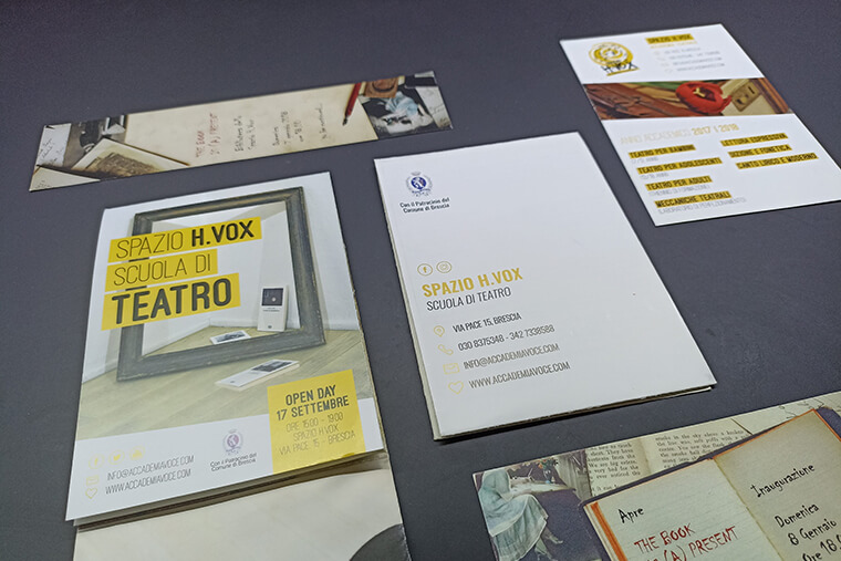 Brochure realizzate per Spazio H.Vox