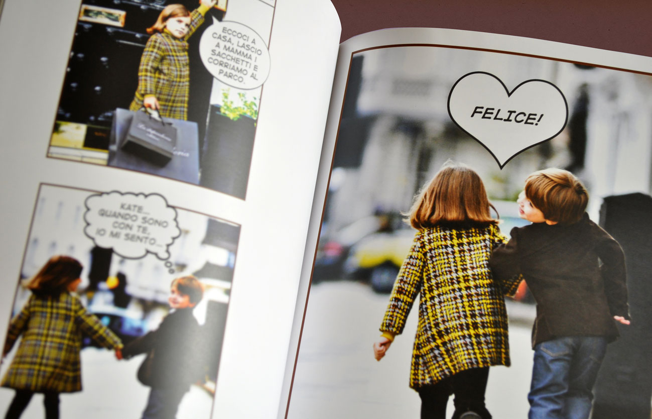 Particolare del catalogo della collezione Autunno/Inverno 2011 lato lingua italiana