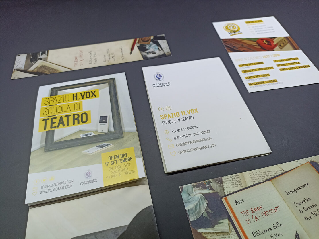 Brochure informative realizzate per Spazio H.Vox