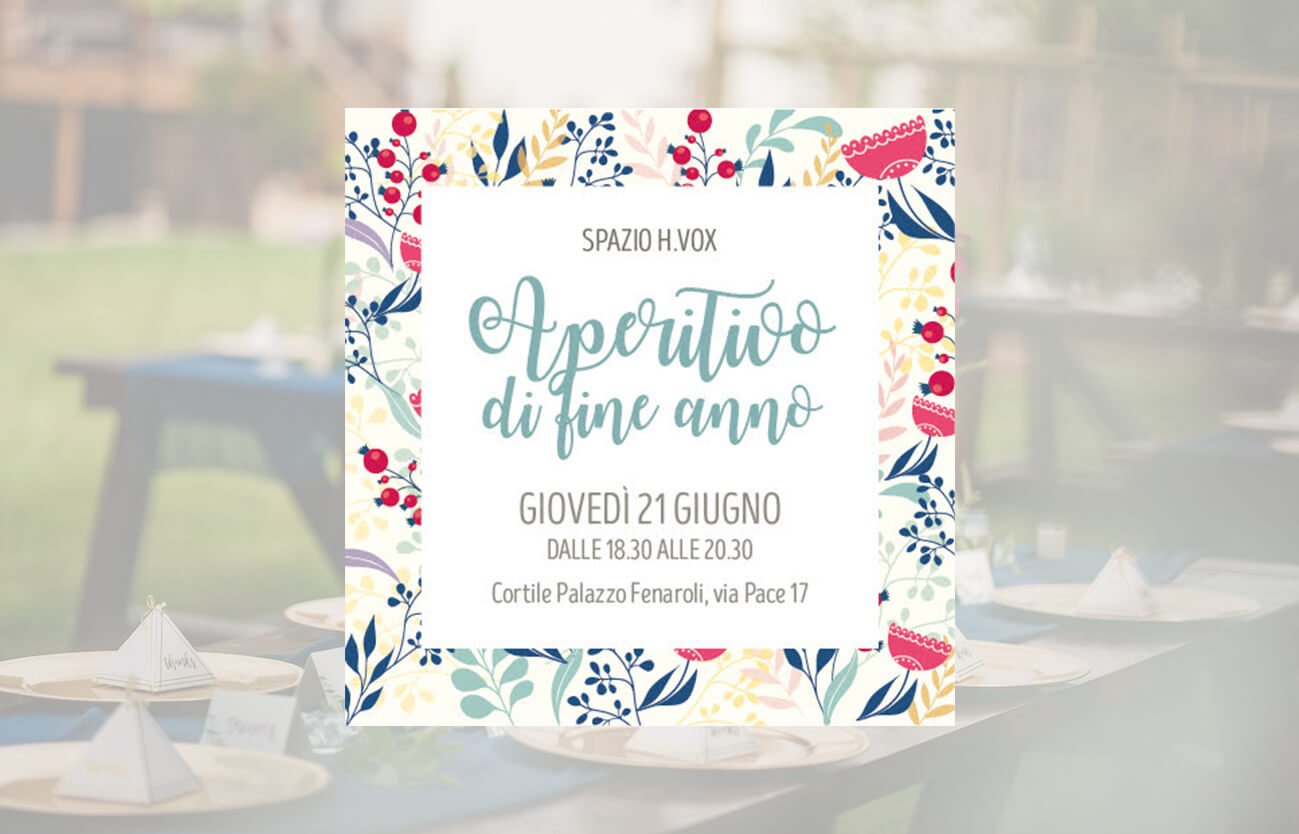 Grafica per evento organizzato da Spazio H.Vox